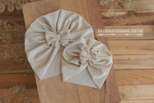 Baby turban hat, Cream, beige, made to order