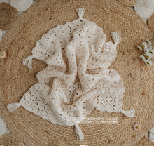 Vintage Style, Boho posing layer blanket, Hand crochet, cream, RTS