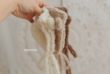 Baby newborn bear bonnet, neutral, RTS