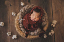 Rust knitted wrap
