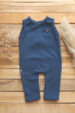 Baby photo prop romper in blue