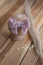 Baby newborn footed romper, bonnet, tieback set,  pink, blush, velvet, made to order