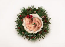 Baby newborn girl velvet bow tieback, red, plush, soft, Single, RTS