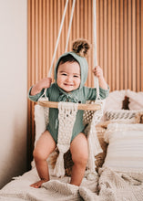 6-12 size romper and bonnet, cream, fur pom pom, made to order