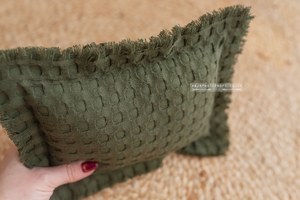 Newborn Posing pillow, green, textured, RTS