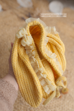 Vintage style hooded bunny romper, yellow, made to order