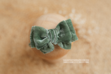 Velvet tieback, green, double, RTS