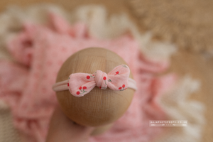 Boho layer, pillow, tieback, wooden disc bundle, pink, cherry, RTS