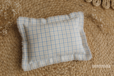 Newborn Posing pillow, checked, blue, beige, RTS