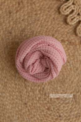 Baby newborn wrap, pink, sweater knit, RTS