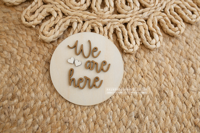 Wooden disc we are here, twins, RTS