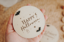 Wooden disc Halloween, bats, ghost, RTS