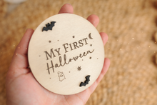 Wooden disc Halloween, bats, ghost, RTS