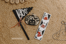 Wooden Halloween decorations, set of 3, ornaments, black, ghost, RTS