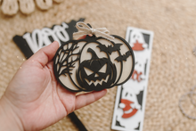 Wooden Halloween decorations, set of 3, ornaments, black, ghost, RTS