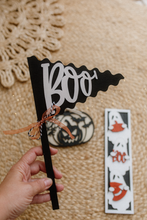 Wooden Halloween decorations, set of 3, ornaments, black, ghost, RTS