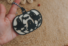Wooden Halloween pumpkin decoration, ghosts, black bats, RTS