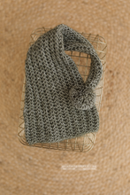 Knitted Baby newborn hat, green, long, RTS