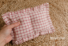 Newborn Posing pillow, checked, tartan, red, beige,  Christmas, RTS
