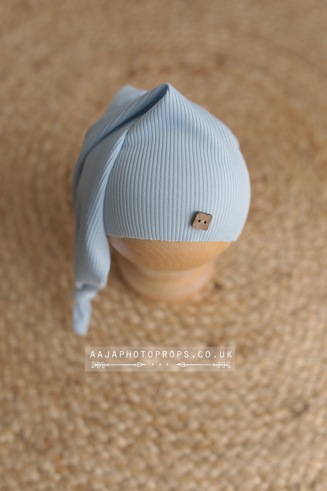Baby newborn sleepy hat, light blue, RTS