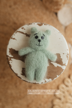 Baby newborn posing toy, bear, pastel, off white, grey, stuffie, lovie, made to order
