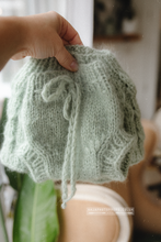 Baby newborn sweater and bloomers, Green, sage, vintage, RTS