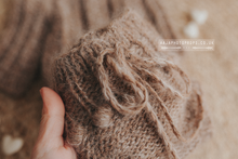 Baby newborn sweater and bloomers, Light brown, chunky, RTS