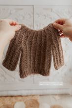 Baby newborn sweater and bloomers, Light brown, chunky, RTS
