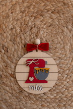 Wooden mixer decoration disc, gift, red, birthday, velvet bow, bakers, RTS