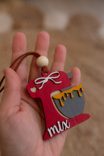 Wooden mixer decoration, gift, red, birthday, bakers, RTS