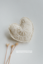 Posing heart, lace, boho, vintage, beige, cream, neutral, RTS