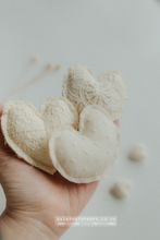 Posing heart, lace, boho, vintage, beige, cream, neutral, RTS