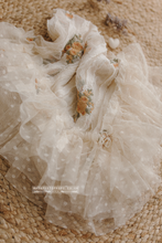 Cream beige vintage style floral layer, lace, boho, roses, RTS