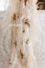 Cream beige vintage style floral layer, lace, boho, roses, RTS