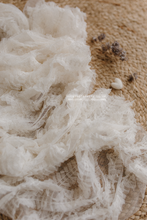 Tulle layer/wrap, milky cream, frilly, stretch, RTS