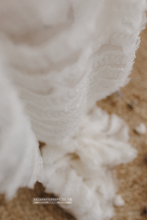 Tulle layer/wrap, milky cream, frilly, stretch, RTS