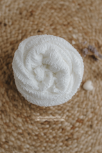 Baby newborn wrap textured, milky ivory, stretch, RTS