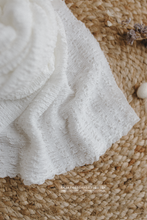 Baby newborn wrap textured, milky ivory, stretch, RTS