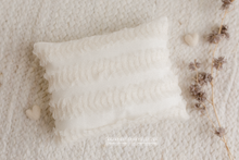 Newborn Posing pillow, creamy off white, ruffle, RTS