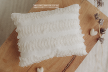 Newborn Posing pillow, creamy off white, ruffle, RTS