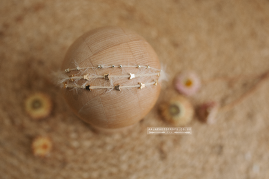 Baby newborn butterfly tieback, gold, pastel, cream, halo, RTS
