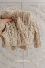 Load image into Gallery viewer, Baby newborn sweater and bloomers, beige, chunky, made to order