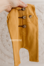 Baby newborn sleeveless romper, mustard yellow, RTS