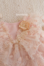 Newborn baby girl romper, vintage, blush pink, cream, boho, RTS
