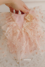Newborn baby girl romper, vintage, blush pink, cream, boho, RTS