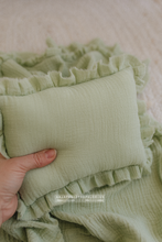 Boho layer, pillow, set, pastel green, vintage, made to order