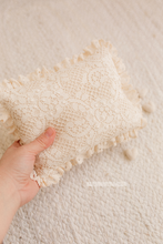 Newborn Posing pillow, beige, ruffle, lace, floral, boho, RTS