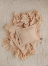 Boho layer, pillow, set, pastel blushy beige, vintage, RTS