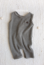 9-12 months size baby romper, blue, grey, made to order