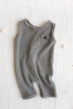 9-12 months size baby romper, blue, grey, made to order
